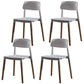Scandinavian Wood Restaurant Side Chair Open Back Matte Finish Dining Chair White 4 Piece Set Clearhalo ' kitchen&dining_furn' 'Dining Chairs' 'Dining Tables & Seating' 'dining_chair' 'furn' 'furn_dining_chair' 'Furniture' 'furniture_dining_chair' 'Kitchen & Dining Furniture' 'kitchen' 4316426