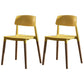 Scandinavian Wood Restaurant Side Chair Open Back Matte Finish Dining Chair Yellow 2 Piece Set Clearhalo ' kitchen&dining_furn' 'Dining Chairs' 'Dining Tables & Seating' 'dining_chair' 'furn' 'furn_dining_chair' 'Furniture' 'furniture_dining_chair' 'Kitchen & Dining Furniture' 'kitchen' 4316431