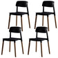 Scandinavian Wood Restaurant Side Chair Open Back Matte Finish Dining Chair Black 4 Piece Set Clearhalo ' kitchen&dining_furn' 'Dining Chairs' 'Dining Tables & Seating' 'dining_chair' 'furn' 'furn_dining_chair' 'Furniture' 'furniture_dining_chair' 'Kitchen & Dining Furniture' 'kitchen' 4316432