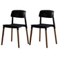 Scandinavian Wood Restaurant Side Chair Open Back Matte Finish Dining Chair Black 2 Piece Set Clearhalo ' kitchen&dining_furn' 'Dining Chairs' 'Dining Tables & Seating' 'dining_chair' 'furn' 'furn_dining_chair' 'Furniture' 'furniture_dining_chair' 'Kitchen & Dining Furniture' 'kitchen' 4316434