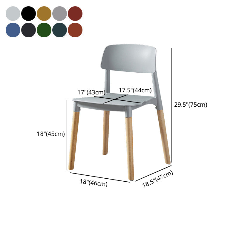 Scandinavian Wood Restaurant Side Chair Open Back Matte Finish Dining Chair Clearhalo ' kitchen&dining_furn' 'Dining Chairs' 'Dining Tables & Seating' 'dining_chair' 'furn' 'furn_dining_chair' 'Furniture' 'furniture_dining_chair' 'Kitchen & Dining Furniture' 'kitchen' 4316438