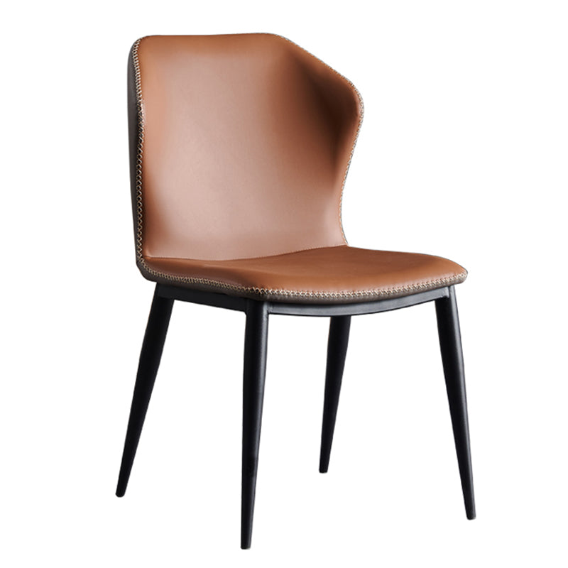 Modern Metal Dining Room Chair Wingback Armless Chair for Restaurant Clearhalo ' kitchen&dining_furn' 'Dining Chairs' 'Dining Tables & Seating' 'dining_chair' 'furn' 'furn_dining_chair' 'Furniture' 'furniture_dining_chair' 'Kitchen & Dining Furniture' 'kitchen' 4316448