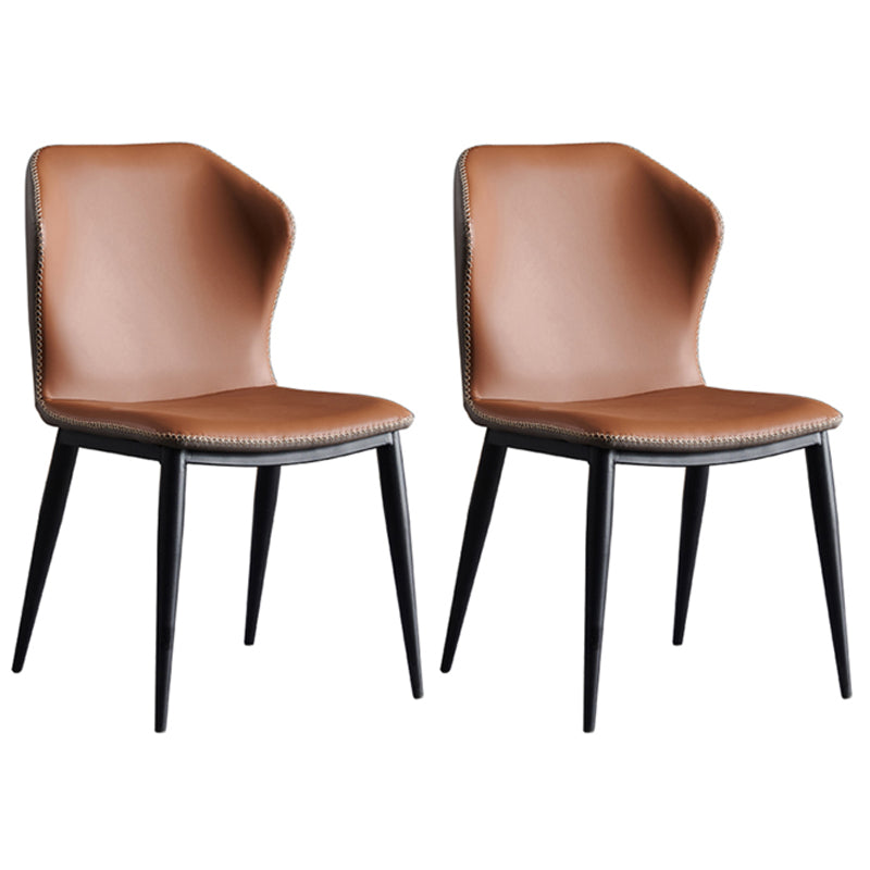 Modern Metal Dining Room Chair Wingback Armless Chair for Restaurant Coffee 2 Piece Set Clearhalo ' kitchen&dining_furn' 'Dining Chairs' 'Dining Tables & Seating' 'dining_chair' 'furn' 'furn_dining_chair' 'Furniture' 'furniture_dining_chair' 'Kitchen & Dining Furniture' 'kitchen' 4316451