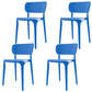 Restaurant Contemporary Plastic Side Chair Matte Finish Open Back Dining Chair Blue 4 Piece Set Clearhalo ' kitchen&dining_furn' 'Dining Chairs' 'Dining Tables & Seating' 'dining_chair' 'furn' 'furn_dining_chair' 'Furniture' 'furniture_dining_chair' 'Kitchen & Dining Furniture' 'kitchen' 4316461