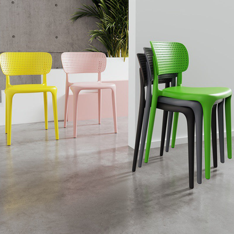 Restaurant Contemporary Plastic Side Chair Matte Finish Open Back Dining Chair Clearhalo ' kitchen&dining_furn' 'Dining Chairs' 'Dining Tables & Seating' 'dining_chair' 'furn' 'furn_dining_chair' 'Furniture' 'furniture_dining_chair' 'Kitchen & Dining Furniture' 'kitchen' 4316467