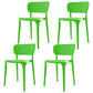 Restaurant Contemporary Plastic Side Chair Matte Finish Open Back Dining Chair Green 4 Piece Set Clearhalo ' kitchen&dining_furn' 'Dining Chairs' 'Dining Tables & Seating' 'dining_chair' 'furn' 'furn_dining_chair' 'Furniture' 'furniture_dining_chair' 'Kitchen & Dining Furniture' 'kitchen' 4316470