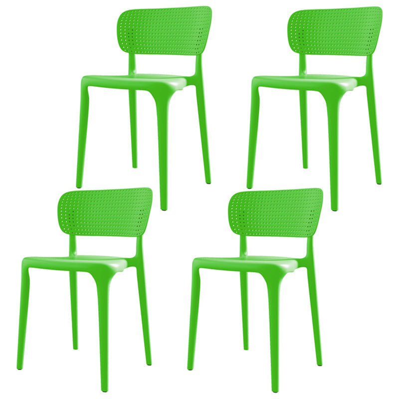 Restaurant Contemporary Plastic Side Chair Matte Finish Open Back Dining Chair Green 4 Piece Set Clearhalo ' kitchen&dining_furn' 'Dining Chairs' 'Dining Tables & Seating' 'dining_chair' 'furn' 'furn_dining_chair' 'Furniture' 'furniture_dining_chair' 'Kitchen & Dining Furniture' 'kitchen' 4316470