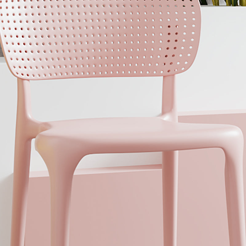 Restaurant Contemporary Plastic Side Chair Matte Finish Open Back Dining Chair Clearhalo ' kitchen&dining_furn' 'Dining Chairs' 'Dining Tables & Seating' 'dining_chair' 'furn' 'furn_dining_chair' 'Furniture' 'furniture_dining_chair' 'Kitchen & Dining Furniture' 'kitchen' 4316473
