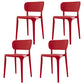 Restaurant Contemporary Plastic Side Chair Matte Finish Open Back Dining Chair Red 4 Piece Set Clearhalo ' kitchen&dining_furn' 'Dining Chairs' 'Dining Tables & Seating' 'dining_chair' 'furn' 'furn_dining_chair' 'Furniture' 'furniture_dining_chair' 'Kitchen & Dining Furniture' 'kitchen' 4316474