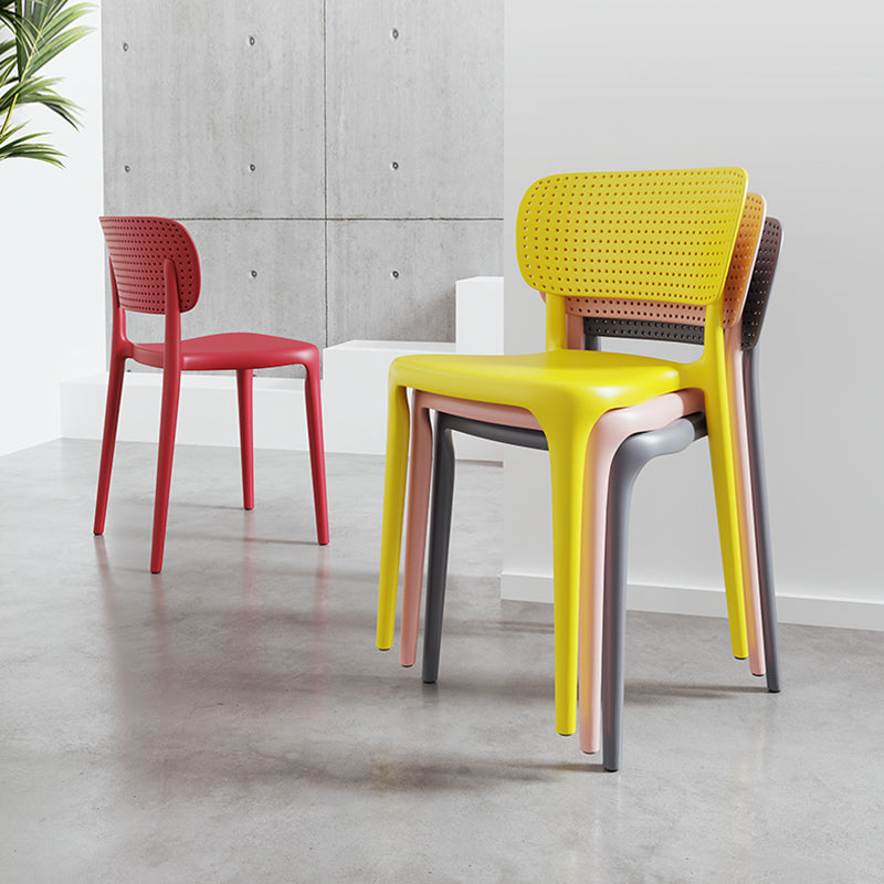 Restaurant Contemporary Plastic Side Chair Matte Finish Open Back Dining Chair Clearhalo ' kitchen&dining_furn' 'Dining Chairs' 'Dining Tables & Seating' 'dining_chair' 'furn' 'furn_dining_chair' 'Furniture' 'furniture_dining_chair' 'Kitchen & Dining Furniture' 'kitchen' 4316479