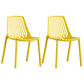 Restaurant Contemporary Plastic Side Chair Matte Finish Slat Back Dining Chair Yellow 2 Piece Set Clearhalo ' kitchen&dining_furn' 'Dining Chairs' 'Dining Tables & Seating' 'dining_chair' 'furn' 'furn_dining_chair' 'Furniture' 'furniture_dining_chair' 'Kitchen & Dining Furniture' 'kitchen' 4316482