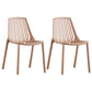 Restaurant Contemporary Plastic Side Chair Matte Finish Slat Back Dining Chair Coffee 2 Piece Set Clearhalo ' kitchen&dining_furn' 'Dining Chairs' 'Dining Tables & Seating' 'dining_chair' 'furn' 'furn_dining_chair' 'Furniture' 'furniture_dining_chair' 'Kitchen & Dining Furniture' 'kitchen' 4316488