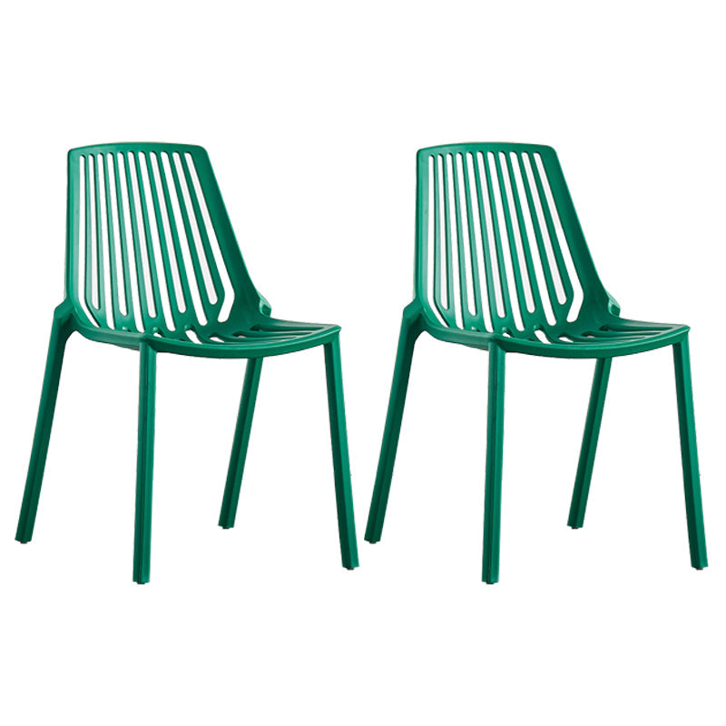 Restaurant Contemporary Plastic Side Chair Matte Finish Slat Back Dining Chair Green 2 Piece Set Clearhalo ' kitchen&dining_furn' 'Dining Chairs' 'Dining Tables & Seating' 'dining_chair' 'furn' 'furn_dining_chair' 'Furniture' 'furniture_dining_chair' 'Kitchen & Dining Furniture' 'kitchen' 4316493