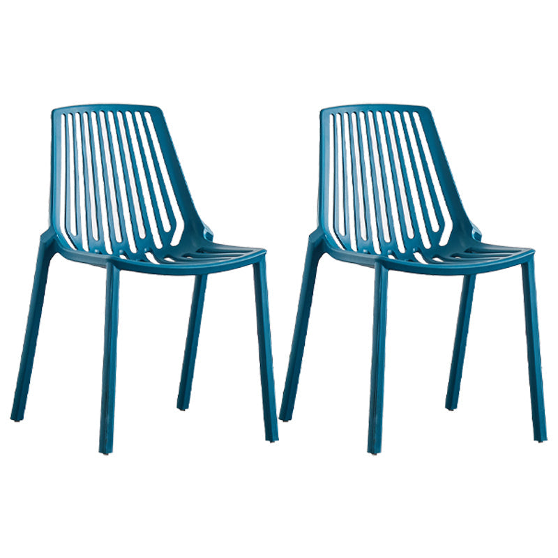Restaurant Contemporary Plastic Side Chair Matte Finish Slat Back Dining Chair Blue 2 Piece Set Clearhalo ' kitchen&dining_furn' 'Dining Chairs' 'Dining Tables & Seating' 'dining_chair' 'furn' 'furn_dining_chair' 'Furniture' 'furniture_dining_chair' 'Kitchen & Dining Furniture' 'kitchen' 4316495
