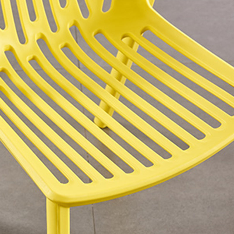 Restaurant Contemporary Plastic Side Chair Matte Finish Slat Back Dining Chair Clearhalo ' kitchen&dining_furn' 'Dining Chairs' 'Dining Tables & Seating' 'dining_chair' 'furn' 'furn_dining_chair' 'Furniture' 'furniture_dining_chair' 'Kitchen & Dining Furniture' 'kitchen' 4316497