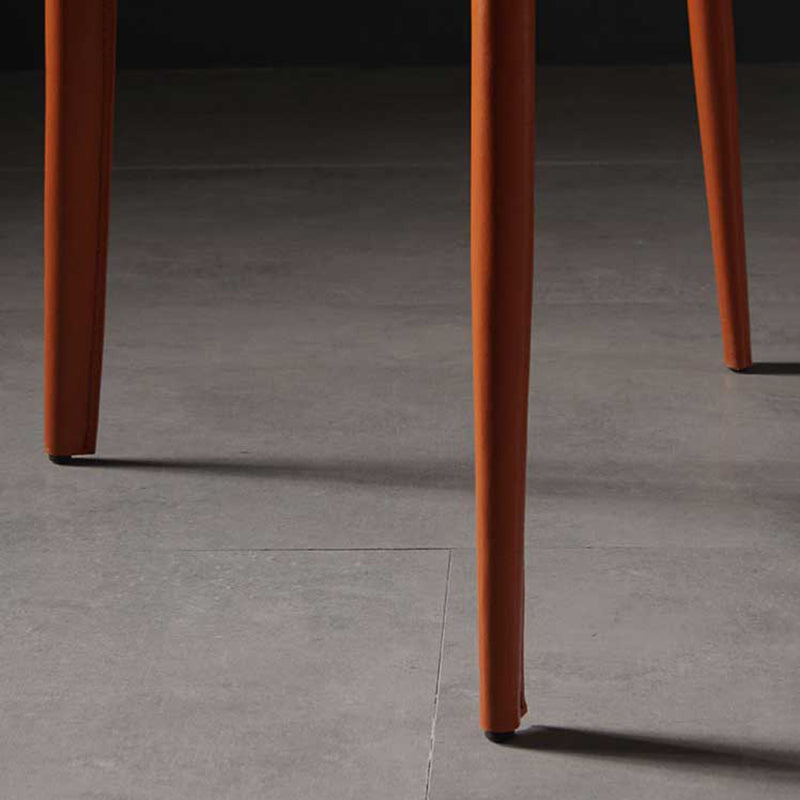 Modern Metal Dining Arm Chair Leather Dining Side Chair for Restaurant Use Clearhalo ' kitchen&dining_furn' 'Dining Chairs' 'Dining Tables & Seating' 'dining_chair' 'furn' 'furn_dining_chair' 'Furniture' 'furniture_dining_chair' 'Kitchen & Dining Furniture' 'kitchen' 4316515