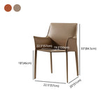 Modern Metal Dining Arm Chair Leather Dining Side Chair for Restaurant Use Clearhalo ' kitchen&dining_furn' 'Dining Chairs' 'Dining Tables & Seating' 'dining_chair' 'furn' 'furn_dining_chair' 'Furniture' 'furniture_dining_chair' 'Kitchen & Dining Furniture' 'kitchen' 4316518