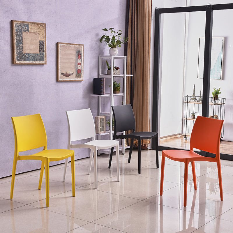 Contemporary Style Dining Chairs Plastic Armless Side Chairs for Kitchen Clearhalo ' kitchen&dining_furn' 'Dining Chairs' 'Dining Tables & Seating' 'dining_chair' 'furn' 'furn_dining_chair' 'Furniture' 'furniture_dining_chair' 'Kitchen & Dining Furniture' 'kitchen' 4316519