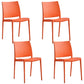 Contemporary Style Dining Chairs Plastic Armless Side Chairs for Kitchen Orange 4 Piece Set Clearhalo ' kitchen&dining_furn' 'Dining Chairs' 'Dining Tables & Seating' 'dining_chair' 'furn' 'furn_dining_chair' 'Furniture' 'furniture_dining_chair' 'Kitchen & Dining Furniture' 'kitchen' 4316520