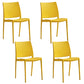 Contemporary Style Dining Chairs Plastic Armless Side Chairs for Kitchen Yellow 4 Piece Set Clearhalo ' kitchen&dining_furn' 'Dining Chairs' 'Dining Tables & Seating' 'dining_chair' 'furn' 'furn_dining_chair' 'Furniture' 'furniture_dining_chair' 'Kitchen & Dining Furniture' 'kitchen' 4316524