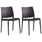 Contemporary Style Dining Chairs Plastic Armless Side Chairs for Kitchen Black 2 Piece Set Clearhalo ' kitchen&dining_furn' 'Dining Chairs' 'Dining Tables & Seating' 'dining_chair' 'furn' 'furn_dining_chair' 'Furniture' 'furniture_dining_chair' 'Kitchen & Dining Furniture' 'kitchen' 4316532