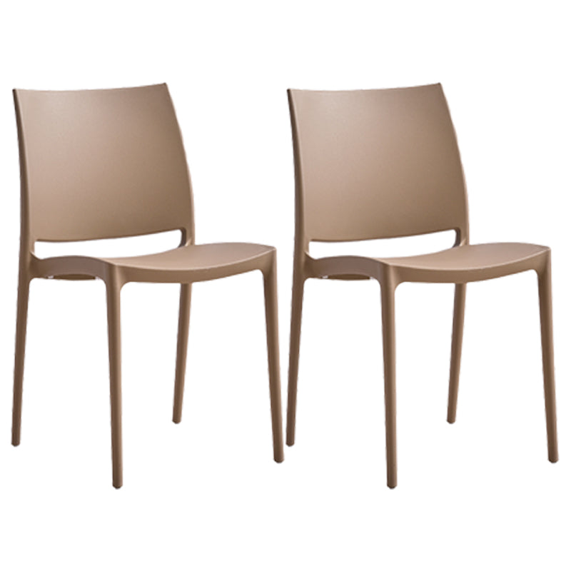 Contemporary Style Dining Chairs Plastic Armless Side Chairs for Kitchen Light Gray 2 Piece Set Clearhalo ' kitchen&dining_furn' 'Dining Chairs' 'Dining Tables & Seating' 'dining_chair' 'furn' 'furn_dining_chair' 'Furniture' 'furniture_dining_chair' 'Kitchen & Dining Furniture' 'kitchen' 4316534