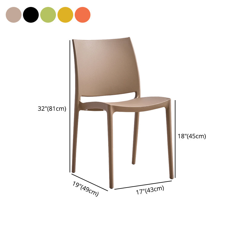 Contemporary Style Dining Chairs Plastic Armless Side Chairs for Kitchen Clearhalo ' kitchen&dining_furn' 'Dining Chairs' 'Dining Tables & Seating' 'dining_chair' 'furn' 'furn_dining_chair' 'Furniture' 'furniture_dining_chair' 'Kitchen & Dining Furniture' 'kitchen' 4316535