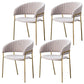 Scandinavian Style Open Back Dining Side Chair Leather Dining Chairs with Gold Legs Light Gray 4 Piece Set Clearhalo ' kitchen&dining_furn' 'Dining Chairs' 'Dining Tables & Seating' 'dining_chair' 'furn' 'furn_dining_chair' 'Furniture' 'furniture_dining_chair' 'Kitchen & Dining Furniture' 'kitchen' 4316537