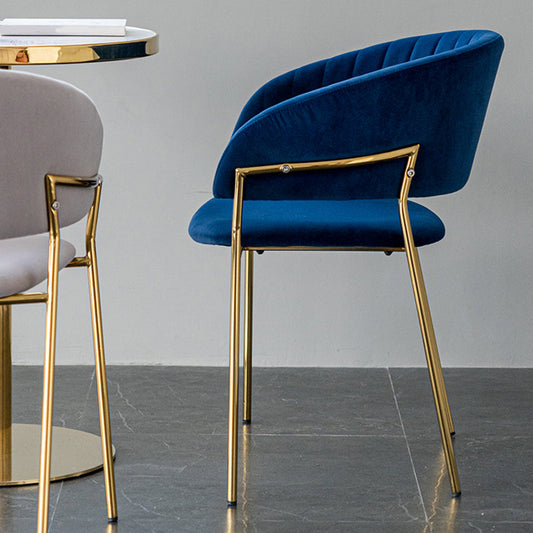 Scandinavian Style Open Back Dining Side Chair Leather Dining Chairs with Gold Legs Clearhalo ' kitchen&dining_furn' 'Dining Chairs' 'Dining Tables & Seating' 'dining_chair' 'furn' 'furn_dining_chair' 'Furniture' 'furniture_dining_chair' 'Kitchen & Dining Furniture' 'kitchen' 4316539