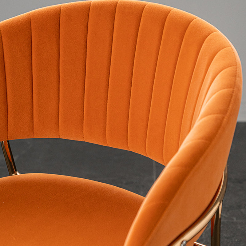 Scandinavian Style Open Back Dining Side Chair Leather Dining Chairs with Gold Legs Clearhalo ' kitchen&dining_furn' 'Dining Chairs' 'Dining Tables & Seating' 'dining_chair' 'furn' 'furn_dining_chair' 'Furniture' 'furniture_dining_chair' 'Kitchen & Dining Furniture' 'kitchen' 4316549