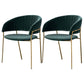 Scandinavian Style Open Back Dining Side Chair Leather Dining Chairs with Gold Legs Green 2 Piece Set Clearhalo ' kitchen&dining_furn' 'Dining Chairs' 'Dining Tables & Seating' 'dining_chair' 'furn' 'furn_dining_chair' 'Furniture' 'furniture_dining_chair' 'Kitchen & Dining Furniture' 'kitchen' 4316553