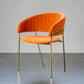 Scandinavian Style Open Back Dining Side Chair Leather Dining Chairs with Gold Legs Orange 1 Piece Clearhalo ' kitchen&dining_furn' 'Dining Chairs' 'Dining Tables & Seating' 'dining_chair' 'furn' 'furn_dining_chair' 'Furniture' 'furniture_dining_chair' 'Kitchen & Dining Furniture' 'kitchen' 4316556