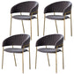 Scandinavian Style Open Back Dining Side Chair Leather Dining Chairs with Gold Legs Dark Gray 4 Piece Set Clearhalo ' kitchen&dining_furn' 'Dining Chairs' 'Dining Tables & Seating' 'dining_chair' 'furn' 'furn_dining_chair' 'Furniture' 'furniture_dining_chair' 'Kitchen & Dining Furniture' 'kitchen' 4316560
