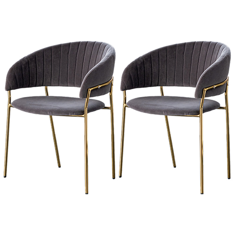 Scandinavian Style Open Back Dining Side Chair Leather Dining Chairs with Gold Legs Dark Gray 2 Piece Set Clearhalo ' kitchen&dining_furn' 'Dining Chairs' 'Dining Tables & Seating' 'dining_chair' 'furn' 'furn_dining_chair' 'Furniture' 'furniture_dining_chair' 'Kitchen & Dining Furniture' 'kitchen' 4316562
