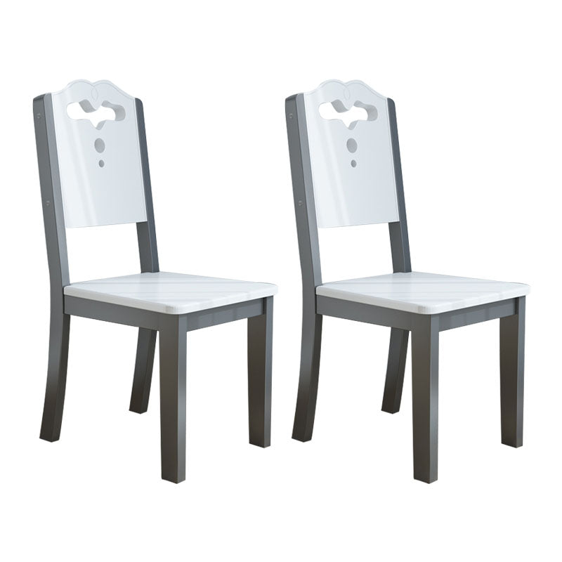Modern Wood Dining Room Chair Armless Open Back Dining Chair for Home Use Grey 2 Piece Set Clearhalo ' kitchen&dining_furn' 'Dining Chairs' 'Dining Tables & Seating' 'dining_chair' 'furn' 'furn_dining_chair' 'Furniture' 'furniture_dining_chair' 'Kitchen & Dining Furniture' 'kitchen' 4316568