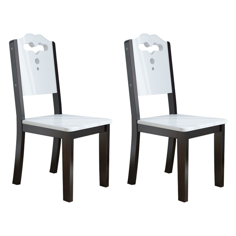 Modern Wood Dining Room Chair Armless Open Back Dining Chair for Home Use Black 2 Piece Set Clearhalo ' kitchen&dining_furn' 'Dining Chairs' 'Dining Tables & Seating' 'dining_chair' 'furn' 'furn_dining_chair' 'Furniture' 'furniture_dining_chair' 'Kitchen & Dining Furniture' 'kitchen' 4316571