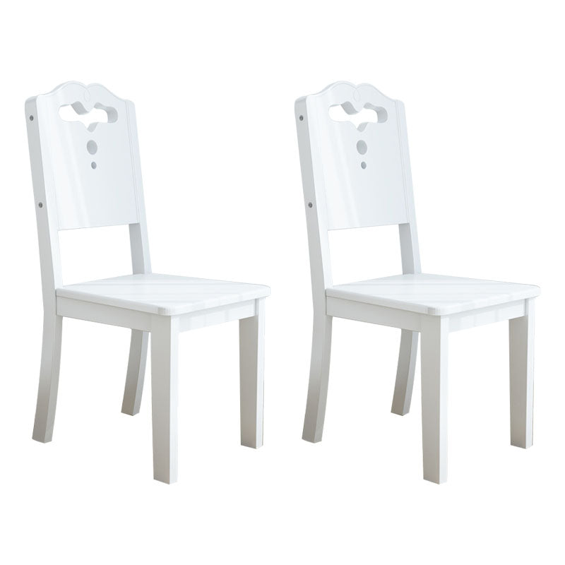 Modern Wood Dining Room Chair Armless Open Back Dining Chair for Home Use White 2 Piece Set Clearhalo ' kitchen&dining_furn' 'Dining Chairs' 'Dining Tables & Seating' 'dining_chair' 'furn' 'furn_dining_chair' 'Furniture' 'furniture_dining_chair' 'Kitchen & Dining Furniture' 'kitchen' 4316573