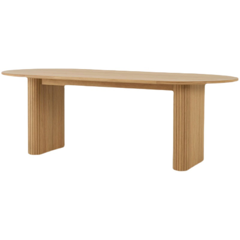 Oval Solid Wood Brown Table Simplicity Double Pedestal Table for Dining Room Without Chairs Clearhalo ' dining_table' 'Dining Tables & Seating' 'Dining Tables' 'furn' 'furn_dining_table' 'Furniture' 'furniture_dining_table' 'Kitchen & Dining Furniture' 'kitchen&dining_furn' 'kitchen' 'kitchen_dining_table' 4316587