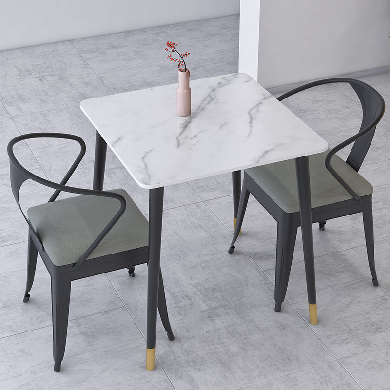 Industrial Style Dining Table Marble 4 Legs Dining Site Table for Home Clearhalo ' dining_table' 'Dining Tables & Seating' 'Dining Tables' 'furn' 'furn_dining_table' 'Furniture' 'furniture_dining_table' 'Kitchen & Dining Furniture' 'kitchen&dining_furn' 'kitchen' 'kitchen_dining_table' 4316606