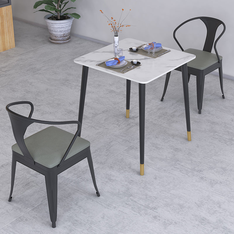 Industrial Style Dining Table Marble 4 Legs Dining Site Table for Home Clearhalo ' dining_table' 'Dining Tables & Seating' 'Dining Tables' 'furn' 'furn_dining_table' 'Furniture' 'furniture_dining_table' 'Kitchen & Dining Furniture' 'kitchen&dining_furn' 'kitchen' 'kitchen_dining_table' 4316607