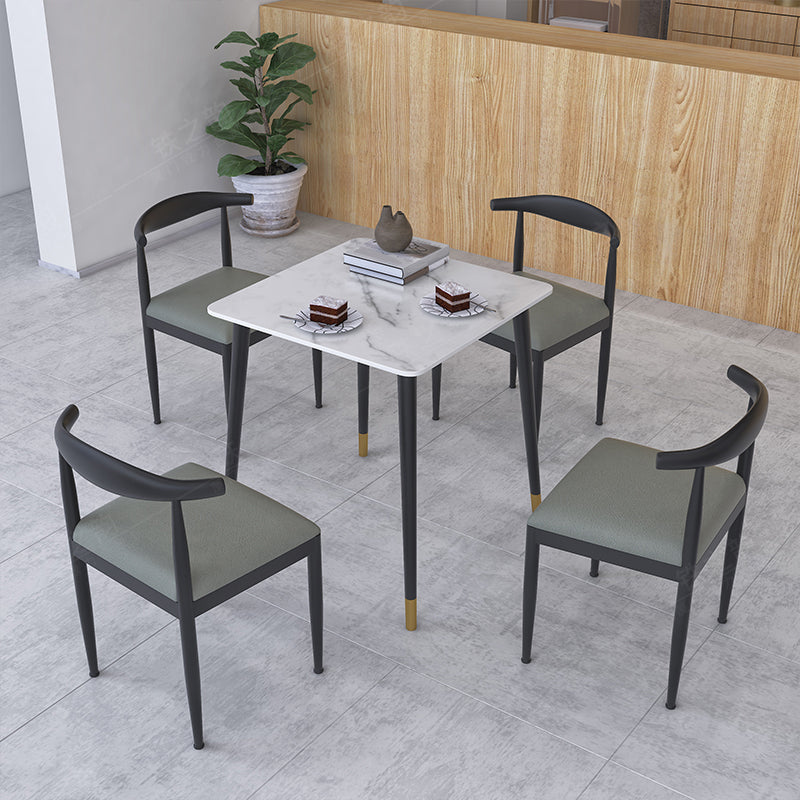 Industrial Style Dining Table Marble 4 Legs Dining Site Table for Home Clearhalo ' dining_table' 'Dining Tables & Seating' 'Dining Tables' 'furn' 'furn_dining_table' 'Furniture' 'furniture_dining_table' 'Kitchen & Dining Furniture' 'kitchen&dining_furn' 'kitchen' 'kitchen_dining_table' 4316609