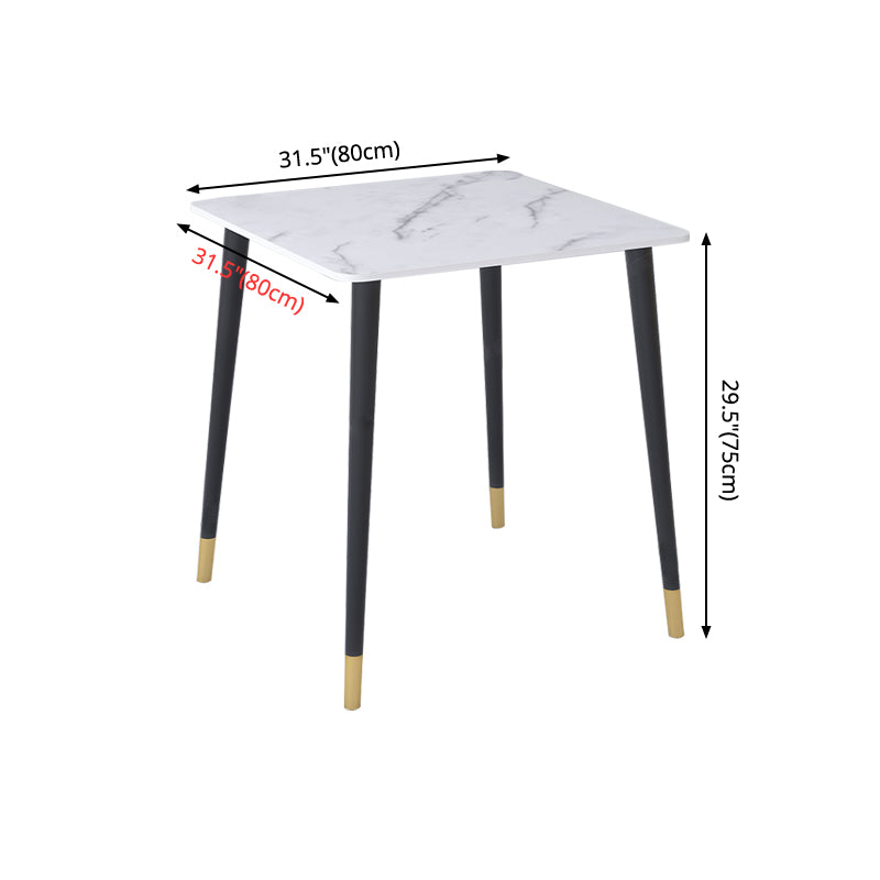 Industrial Style Dining Table Marble 4 Legs Dining Site Table for Home Clearhalo ' dining_table' 'Dining Tables & Seating' 'Dining Tables' 'furn' 'furn_dining_table' 'Furniture' 'furniture_dining_table' 'Kitchen & Dining Furniture' 'kitchen&dining_furn' 'kitchen' 'kitchen_dining_table' 4316614