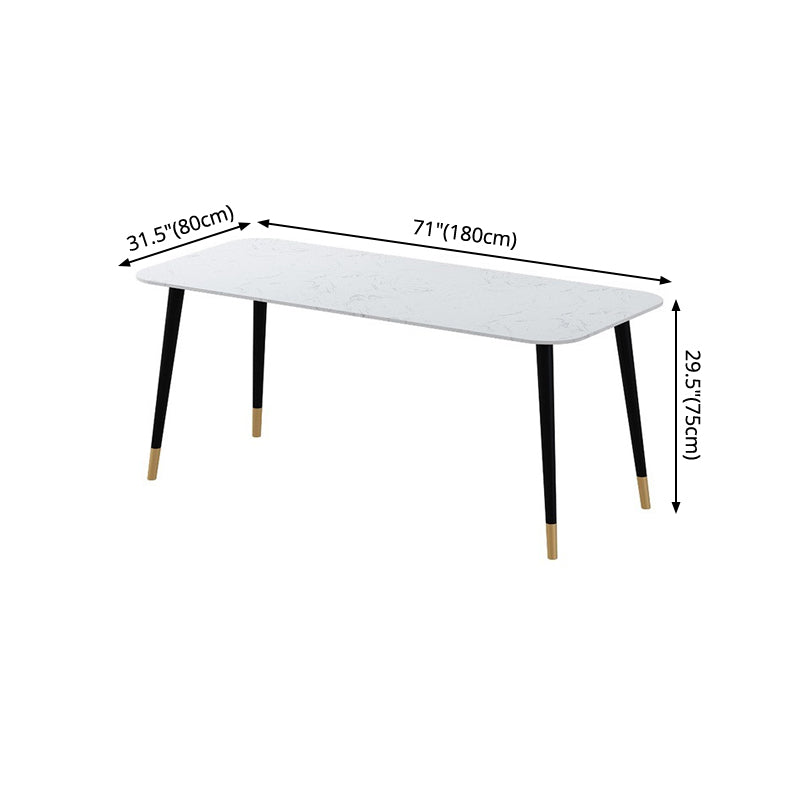 Industrial Style Dining Table Marble 4 Legs Dining Site Table for Home Clearhalo ' dining_table' 'Dining Tables & Seating' 'Dining Tables' 'furn' 'furn_dining_table' 'Furniture' 'furniture_dining_table' 'Kitchen & Dining Furniture' 'kitchen&dining_furn' 'kitchen' 'kitchen_dining_table' 4316615