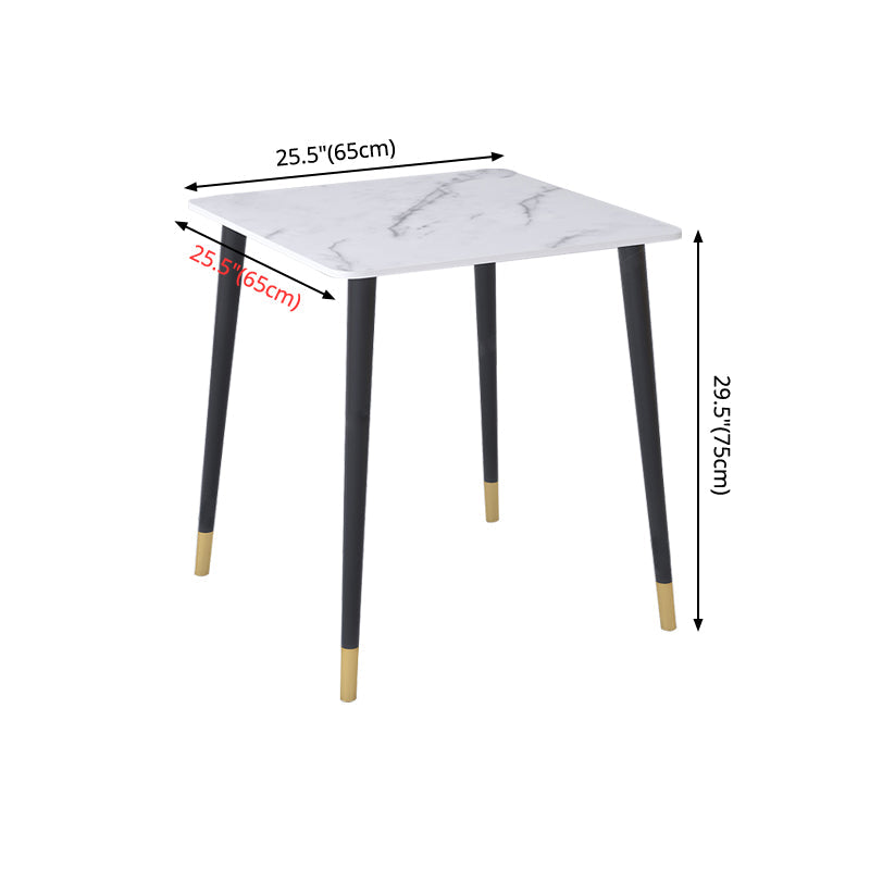 Industrial Style Dining Table Marble 4 Legs Dining Site Table for Home Clearhalo ' dining_table' 'Dining Tables & Seating' 'Dining Tables' 'furn' 'furn_dining_table' 'Furniture' 'furniture_dining_table' 'Kitchen & Dining Furniture' 'kitchen&dining_furn' 'kitchen' 'kitchen_dining_table' 4316622
