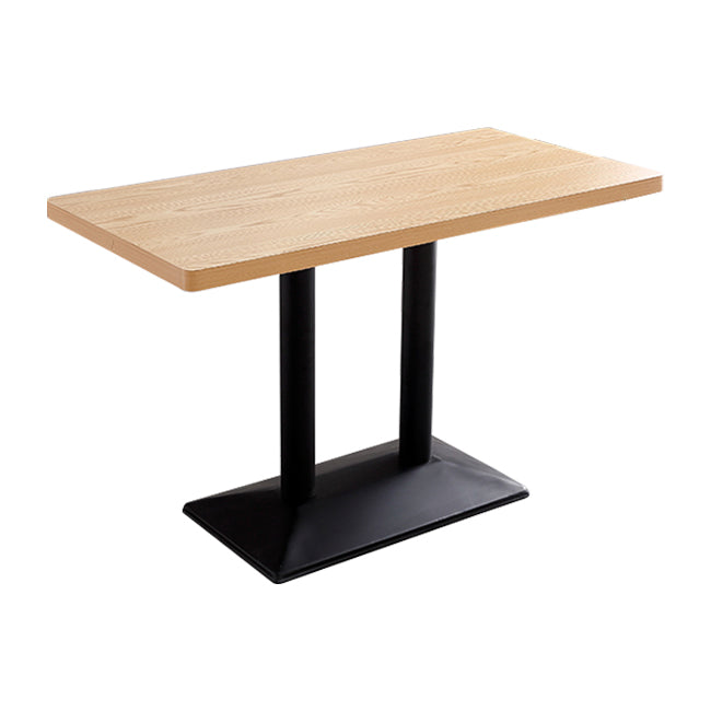 Industrial Style Dining Table Wood Dining Table with Metal Base for Dinning Room Rectangle Natural 47.2"L x 23.6"W x 29.5"H Clearhalo ' dining_table' 'Dining Tables & Seating' 'Dining Tables' 'furn' 'furn_dining_table' 'Furniture' 'furniture_dining_table' 'Kitchen & Dining Furniture' 'kitchen&dining_furn' 'kitchen' 'kitchen_dining_table' 4316632