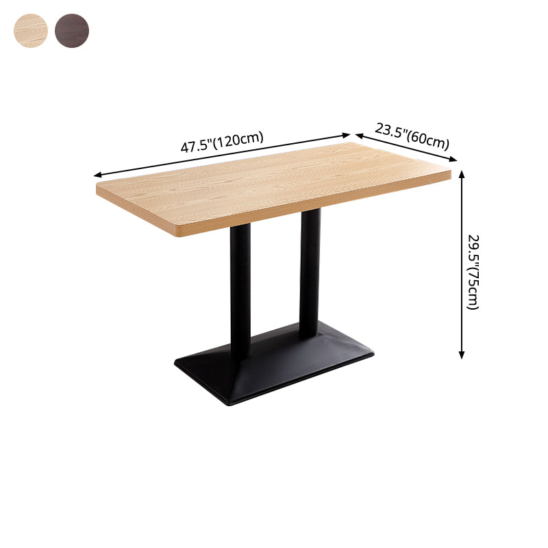 Industrial Style Dining Table Wood Dining Table with Metal Base for Dinning Room Clearhalo ' dining_table' 'Dining Tables & Seating' 'Dining Tables' 'furn' 'furn_dining_table' 'Furniture' 'furniture_dining_table' 'Kitchen & Dining Furniture' 'kitchen&dining_furn' 'kitchen' 'kitchen_dining_table' 4316636