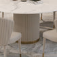Sintered Stone Top Dining Table Luxury Round Table with Metal Pedestal in White Clearhalo ' dining_table' 'Dining Tables & Seating' 'Dining Tables' 'furn' 'furn_dining_table' 'Furniture' 'furniture_dining_table' 'Kitchen & Dining Furniture' 'kitchen&dining_furn' 'kitchen' 'kitchen_dining_table' 4316670