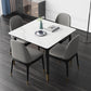 Stone Dining Room Collection Industrial Style Square 4 Legs Furniture for Home Clearhalo ' dining_table' 'Dining Tables & Seating' 'Dining Tables' 'furn' 'furn_dining_table' 'Furniture' 'furniture_dining_table' 'Kitchen & Dining Furniture' 'kitchen&dining_furn' 'kitchen' 'kitchen_dining_table' 4316687