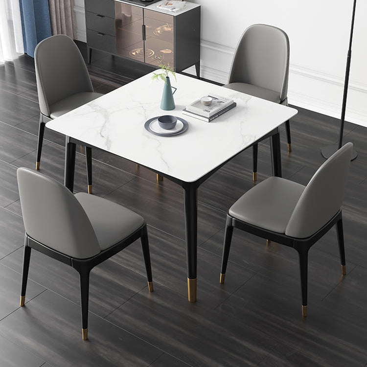 Stone Dining Room Collection Industrial Style Square 4 Legs Furniture for Home Clearhalo ' dining_table' 'Dining Tables & Seating' 'Dining Tables' 'furn' 'furn_dining_table' 'Furniture' 'furniture_dining_table' 'Kitchen & Dining Furniture' 'kitchen&dining_furn' 'kitchen' 'kitchen_dining_table' 4316697