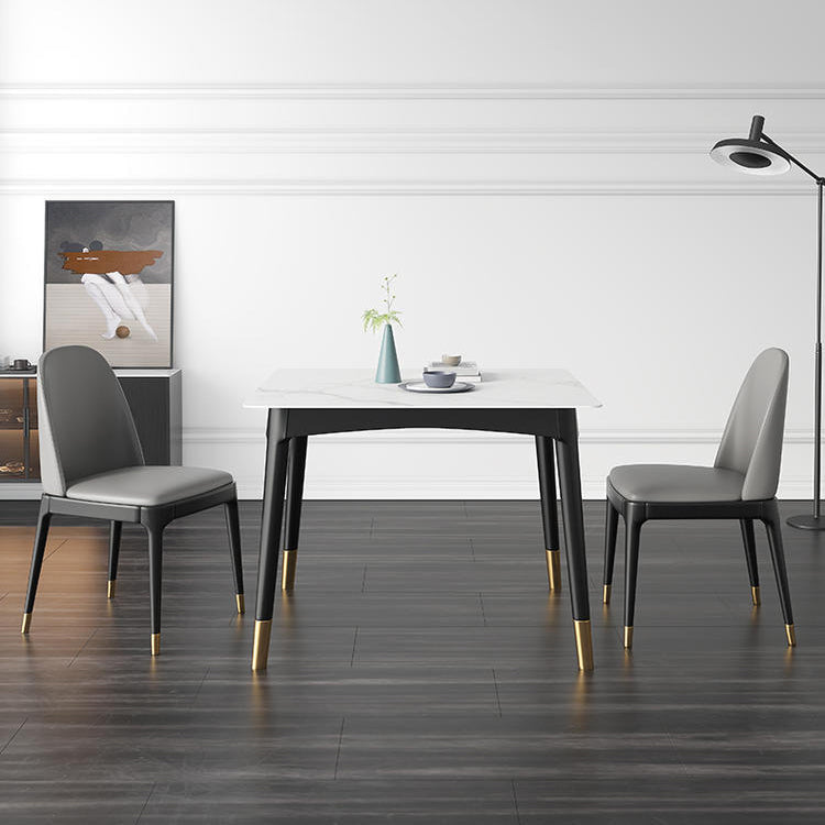Stone Dining Room Collection Industrial Style Square 4 Legs Furniture for Home Clearhalo ' dining_table' 'Dining Tables & Seating' 'Dining Tables' 'furn' 'furn_dining_table' 'Furniture' 'furniture_dining_table' 'Kitchen & Dining Furniture' 'kitchen&dining_furn' 'kitchen' 'kitchen_dining_table' 4316698